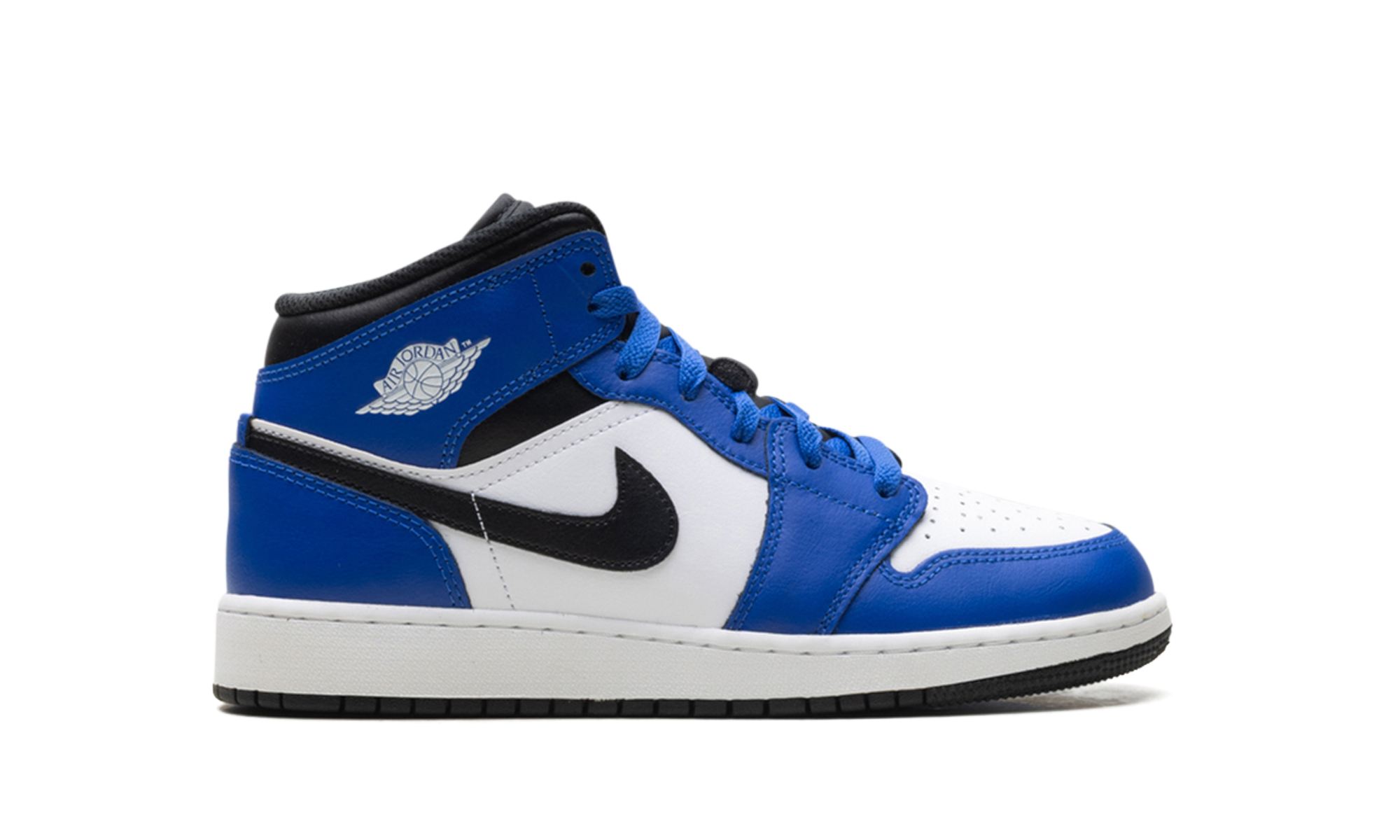 Jordan 1 Mid GS "Game Royal White Black"