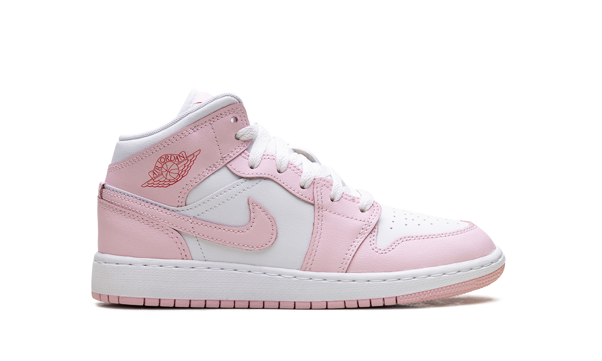 Jordan 1 Mid GS "Pink Foam Fire Red"