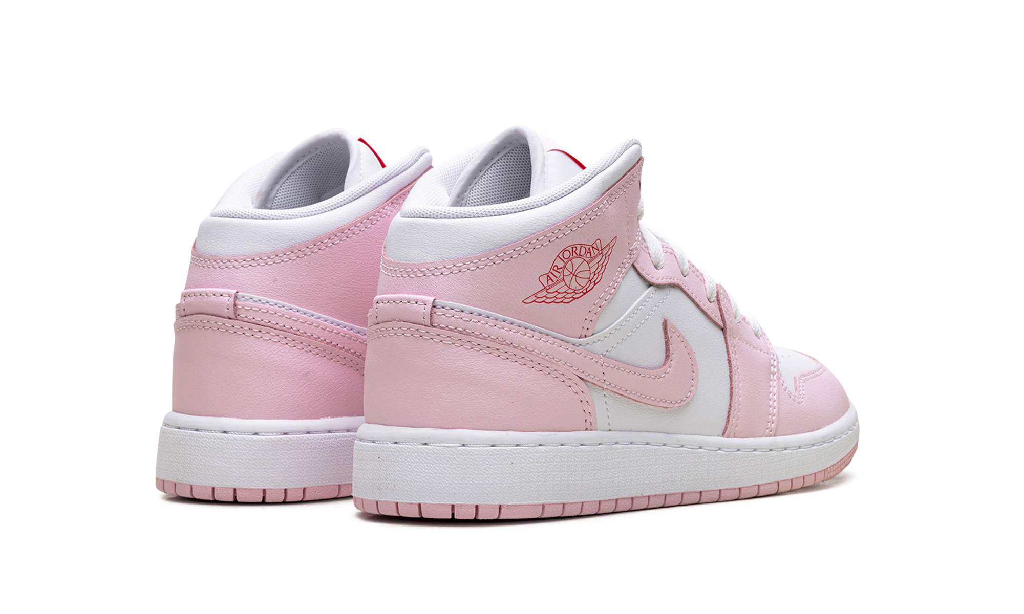 Jordan 1 Mid GS "Pink Foam Fire Red"