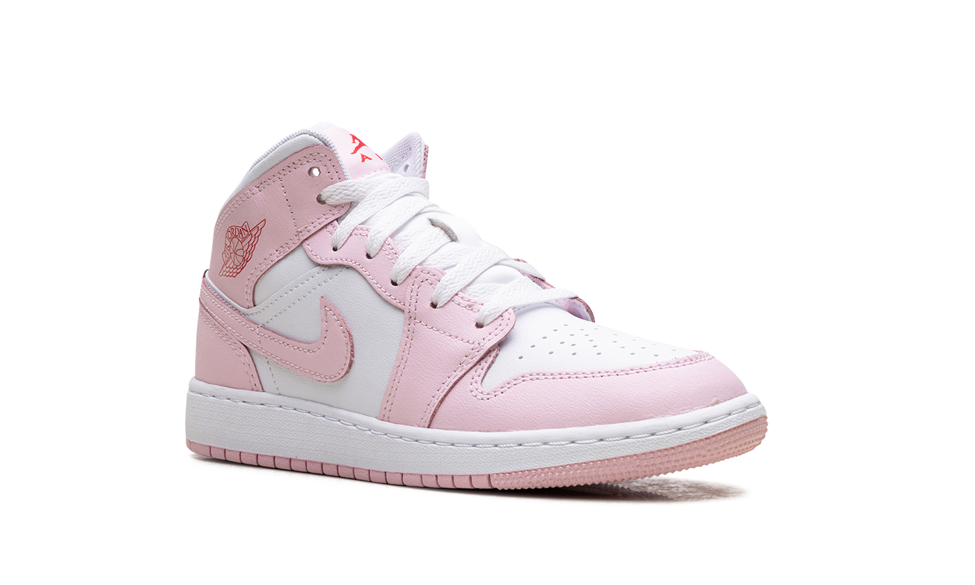 Jordan 1 Mid GS "Pink Foam Fire Red"