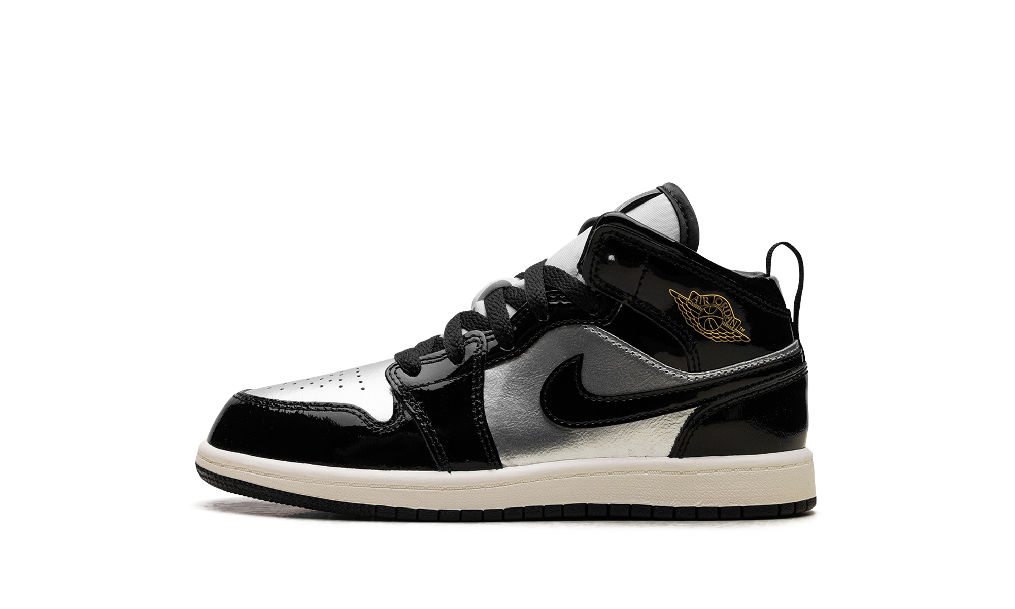 Jordan 1 Mid Se Ps "Black Metallic Silver Sail Metallic Gold"