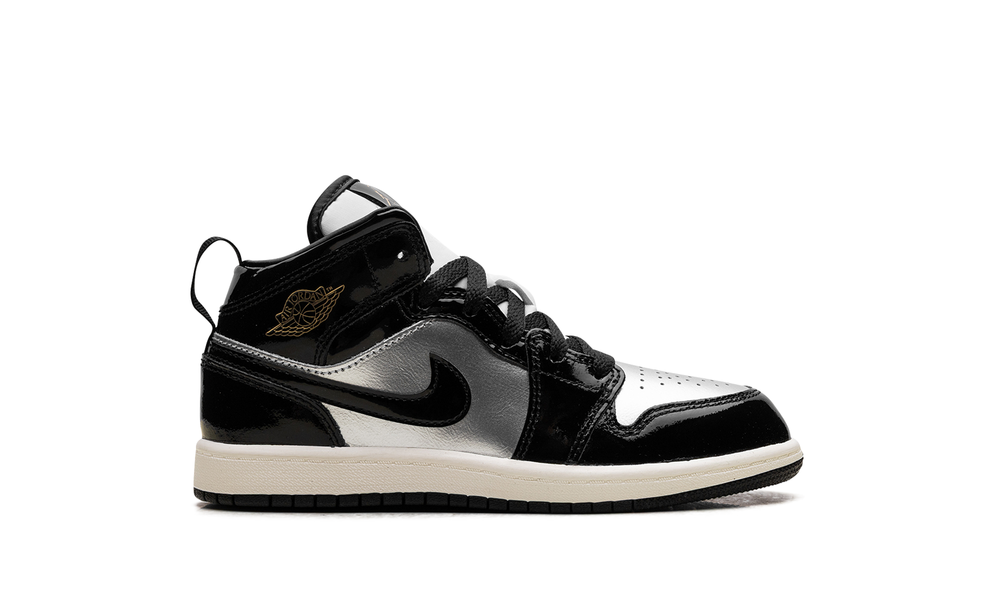 Jordan 1 Mid Se Ps "Black Metallic Silver Sail Metallic Gold"