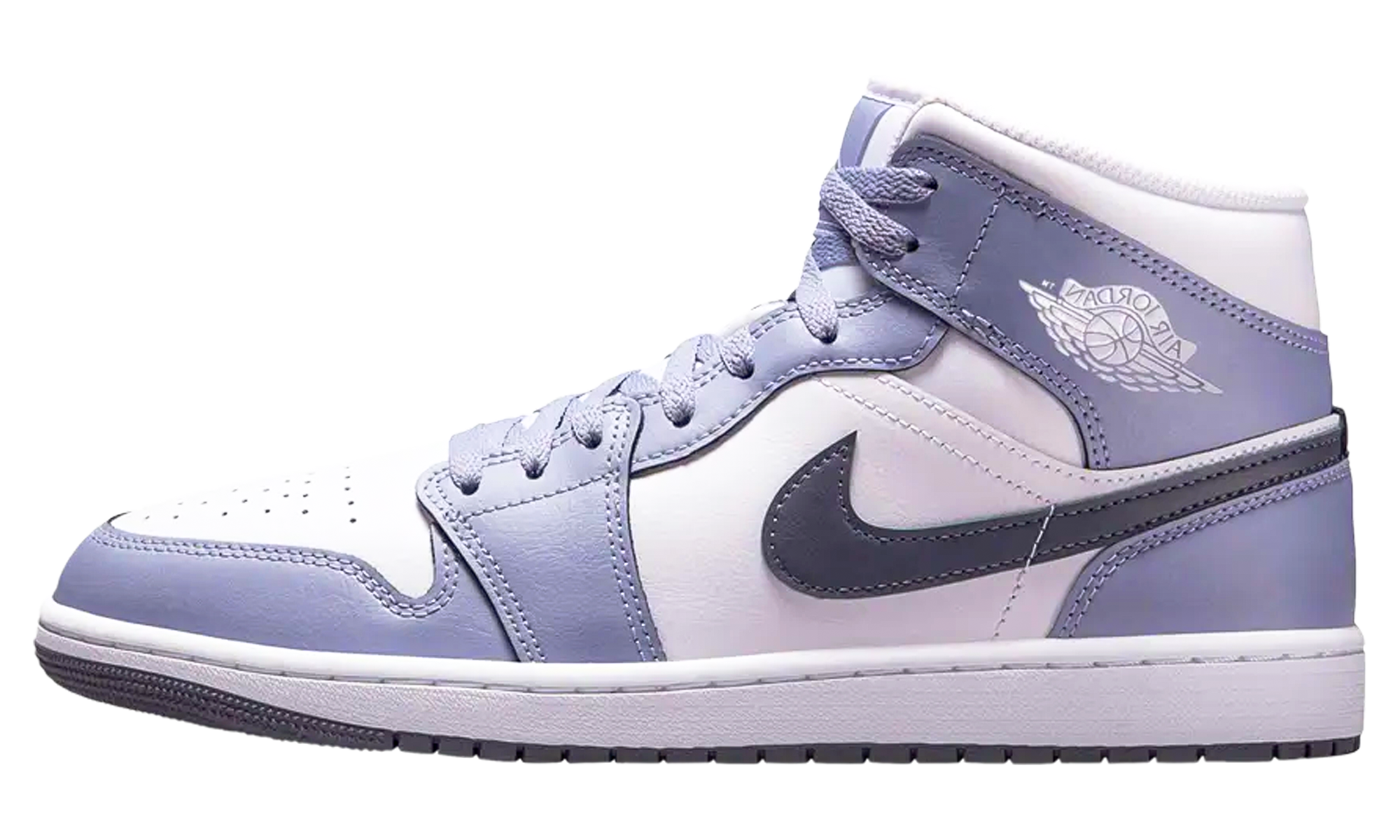 Jordan 1 Mid "White / Dark Blue Grey / Indigo Haze"