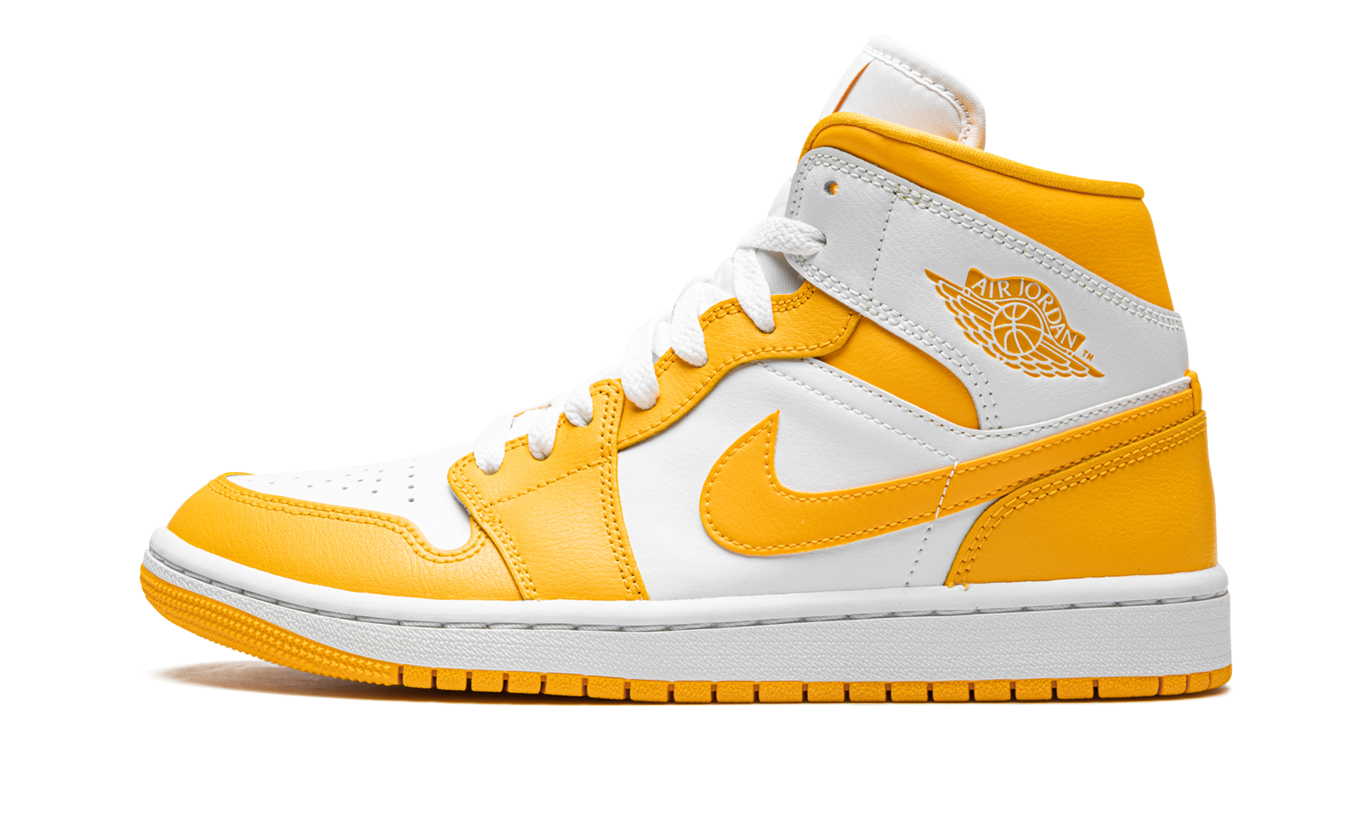 Jordan 1 Mid Women "White / University Gold"