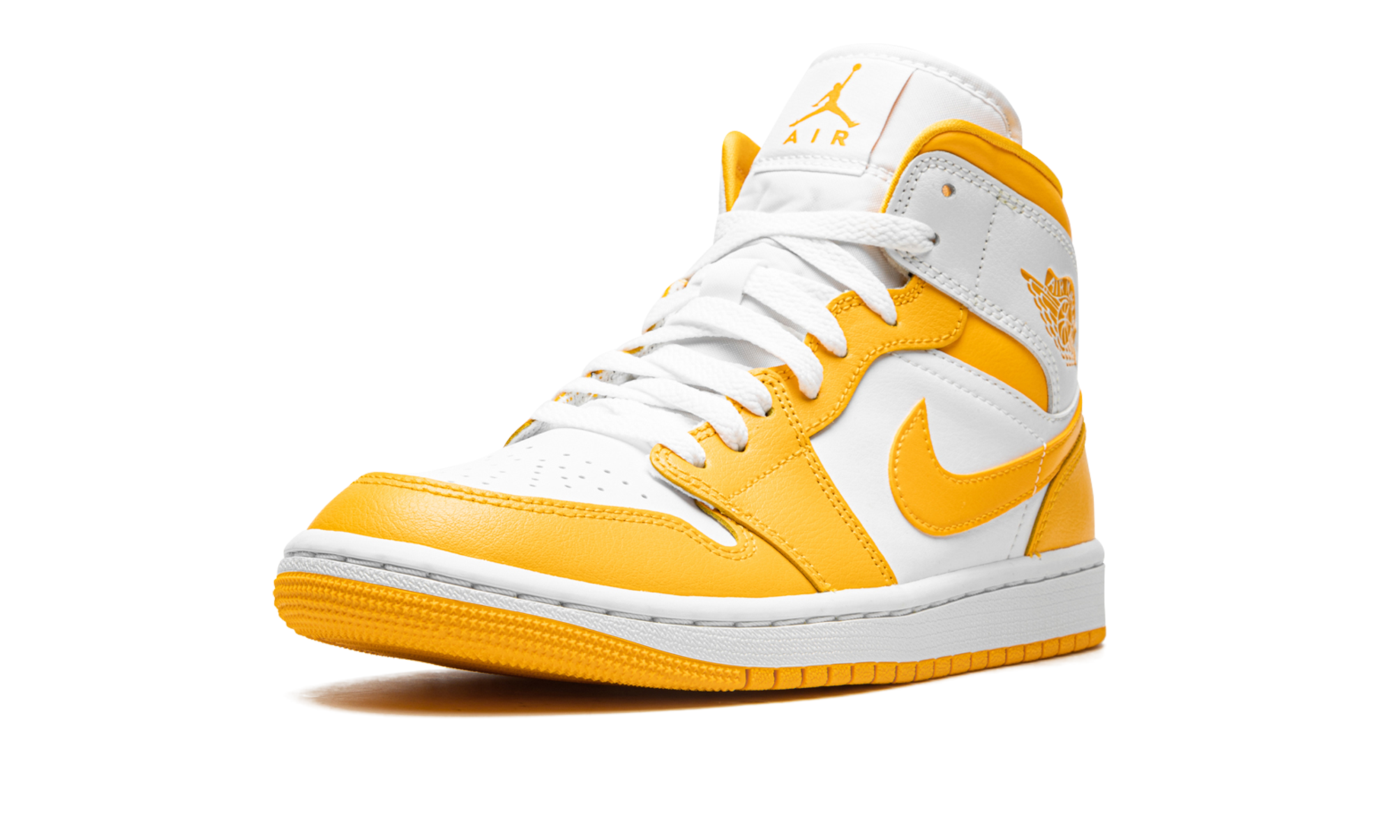 Jordan 1 Mid Women "White / University Gold"