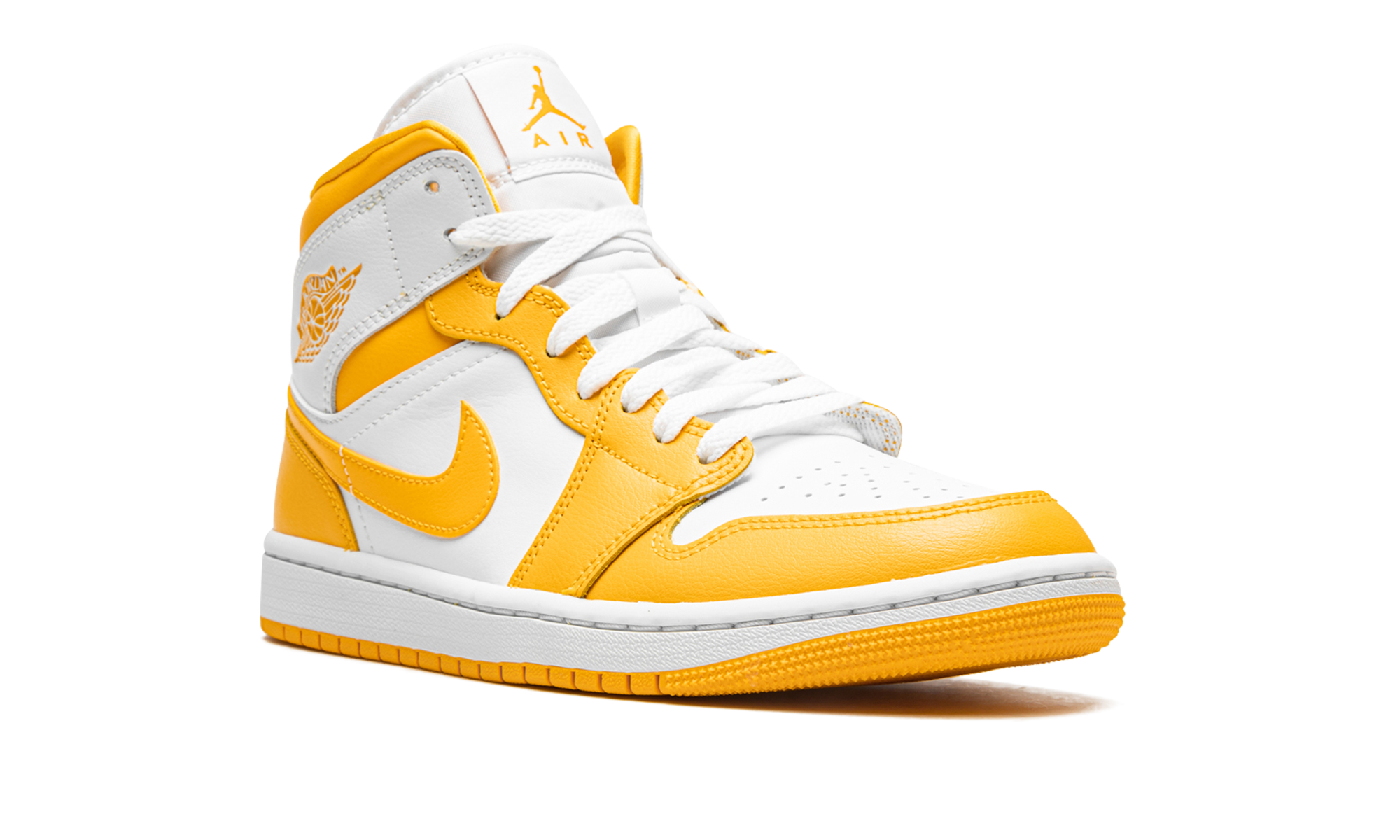 Jordan 1 Mid Women "White / University Gold"