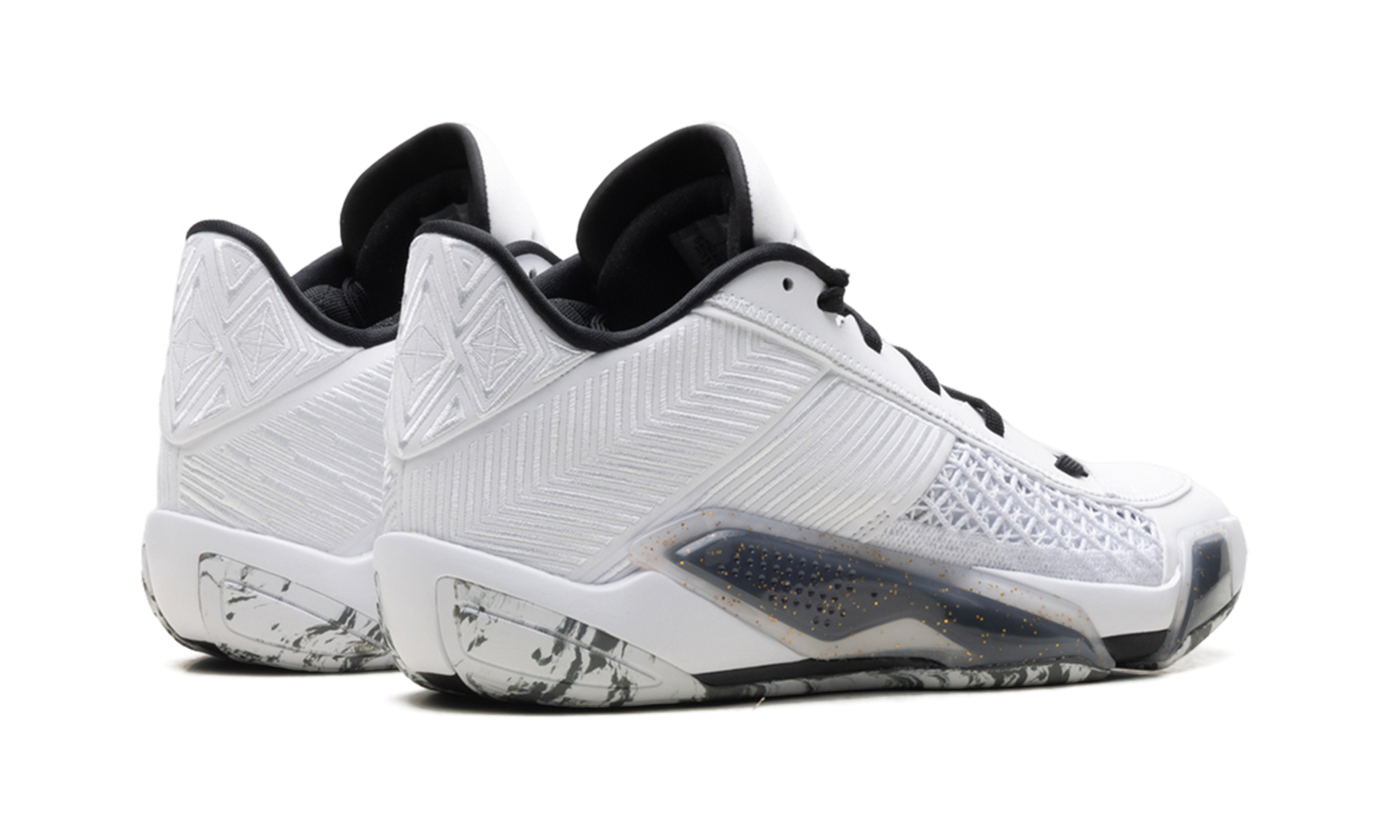 Jordan 38 Low "White Metallic Gold Black"