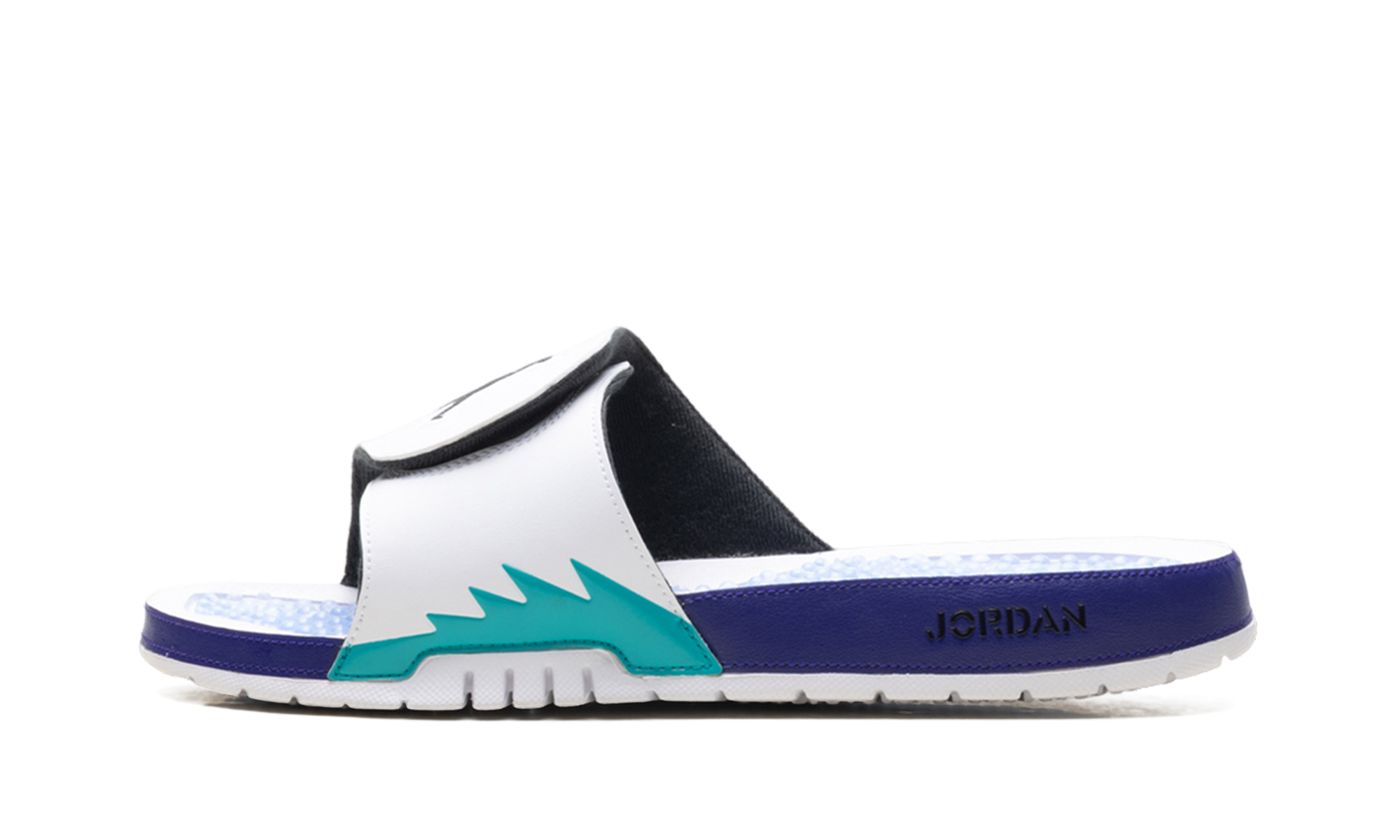 Jordan Hydro 5 RETRO Slide "White New Emerald Grape Ice Black"