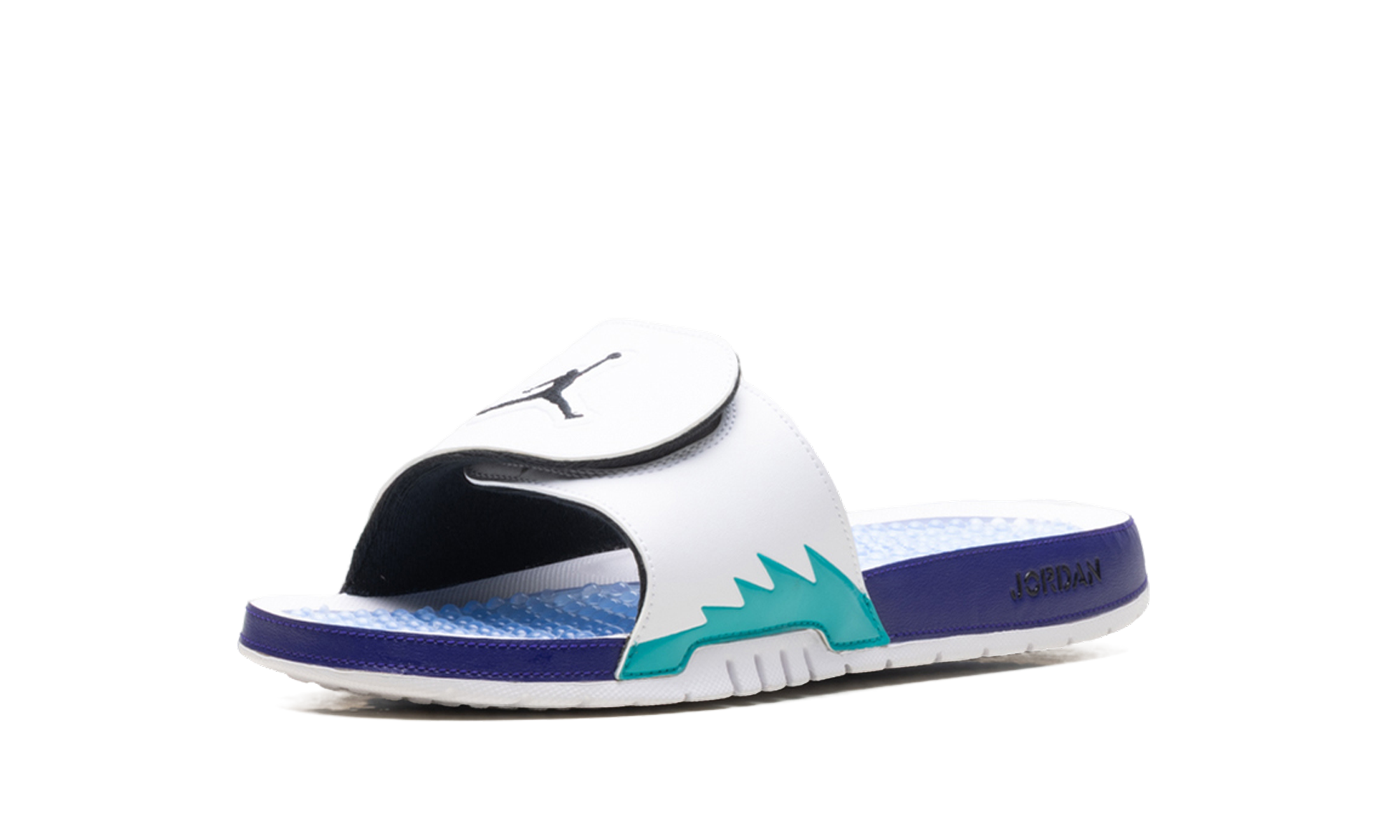 Jordan Hydro 5 RETRO Slide "White New Emerald Grape Ice Black"