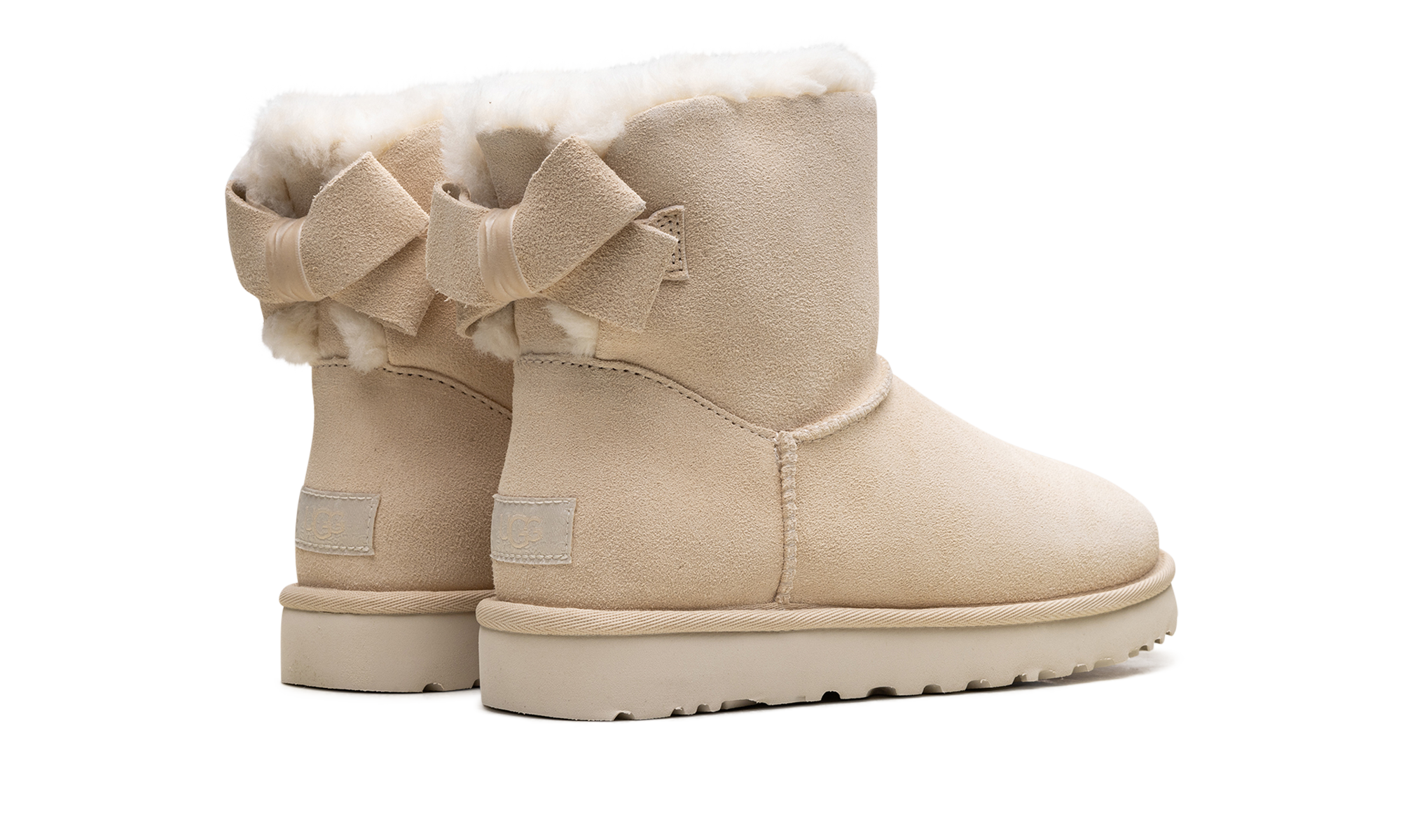 Mini Bailey Suede Bow Women "Cream"