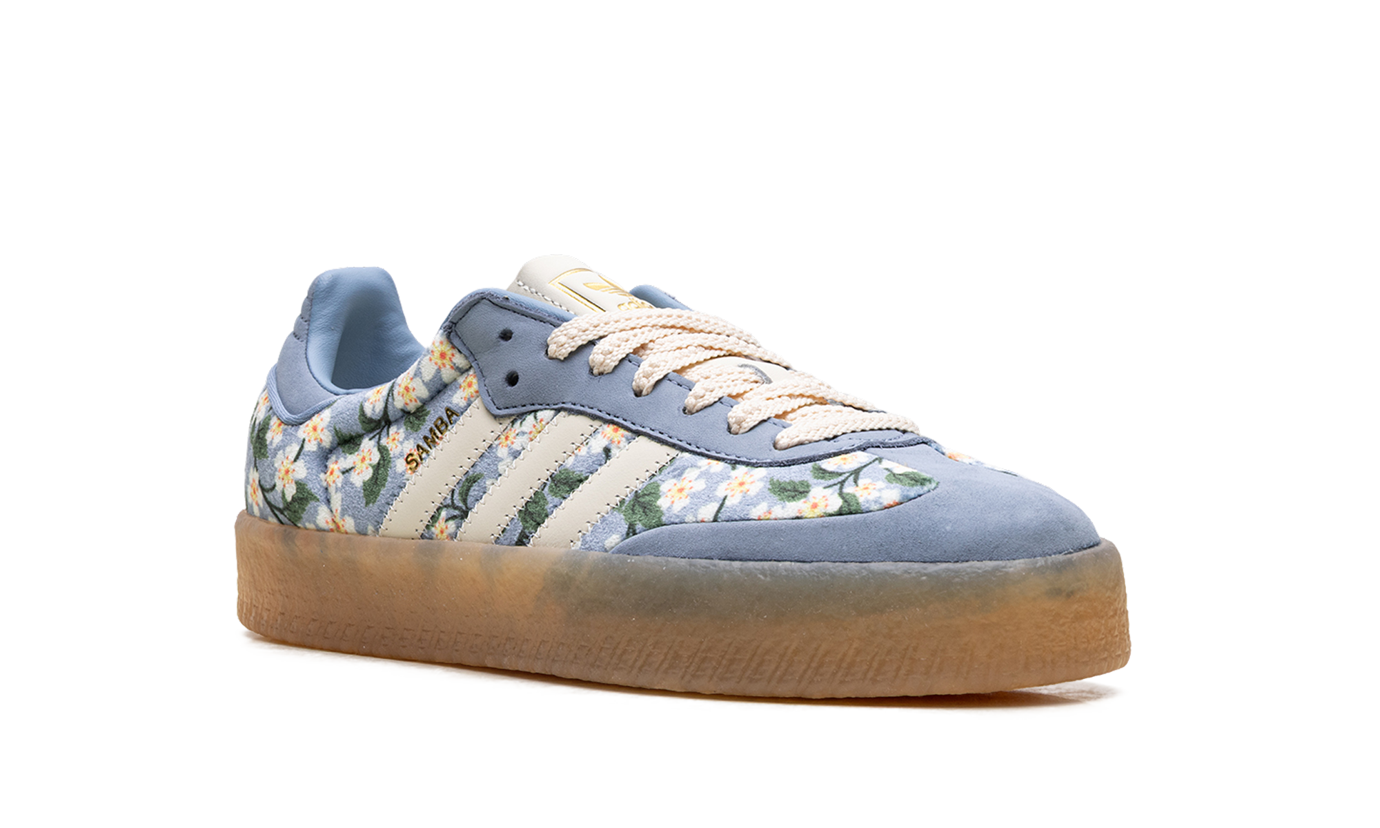 Sambae Women "Liberty London Floral Embroidery Blue Cream White"