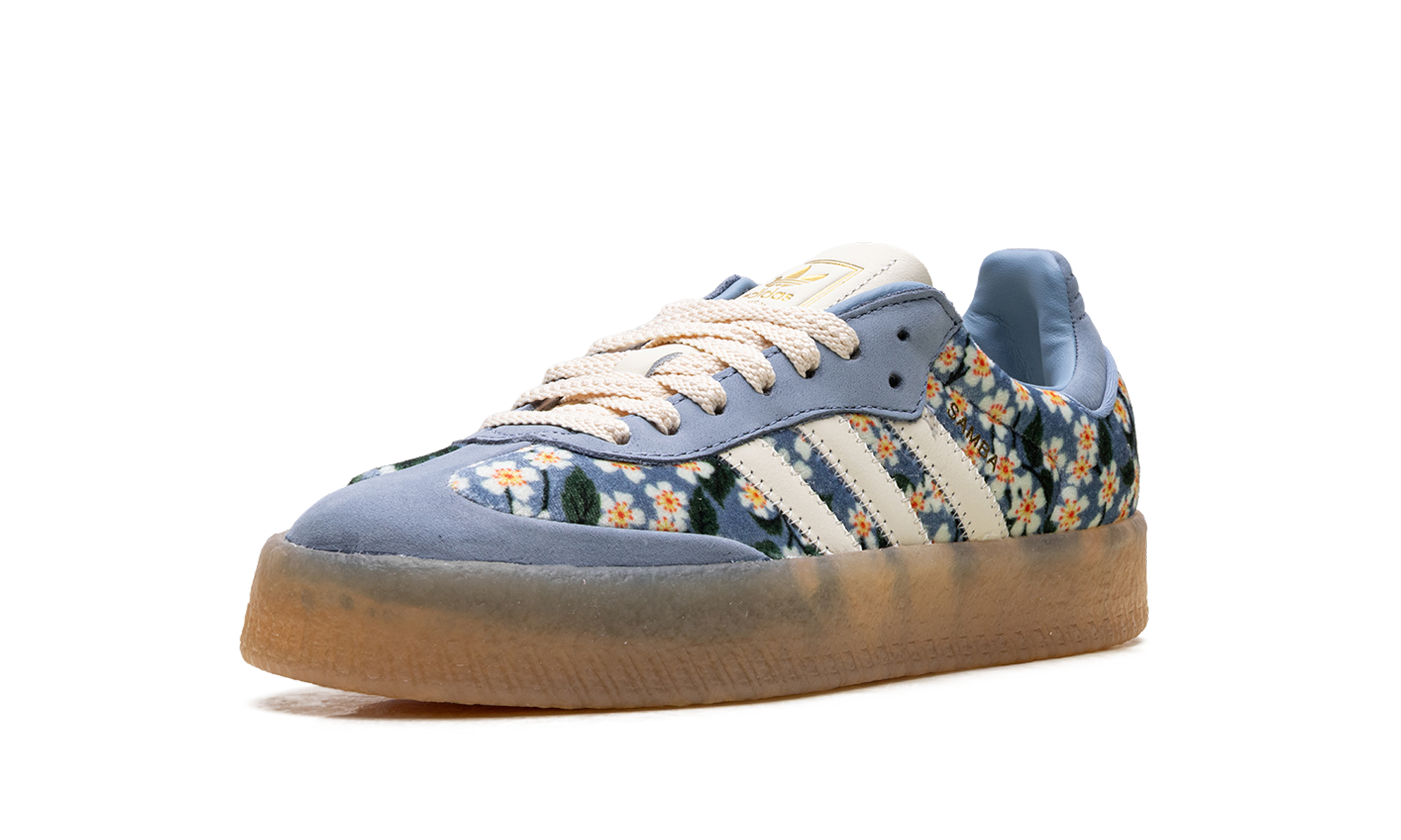 Sambae Women "Liberty London Floral Embroidery Blue Cream White"