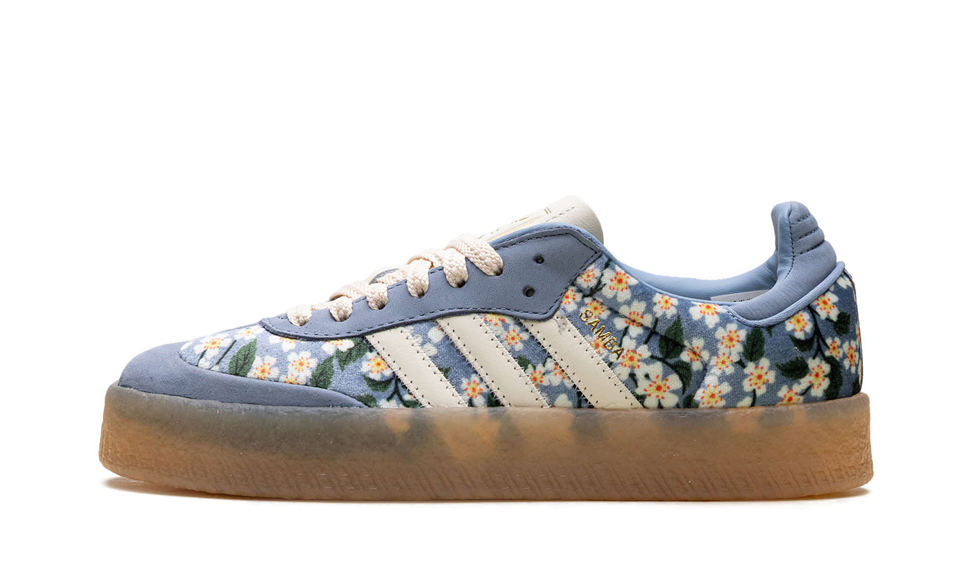 Sambae Women "Liberty London Floral Embroidery Blue Cream White"
