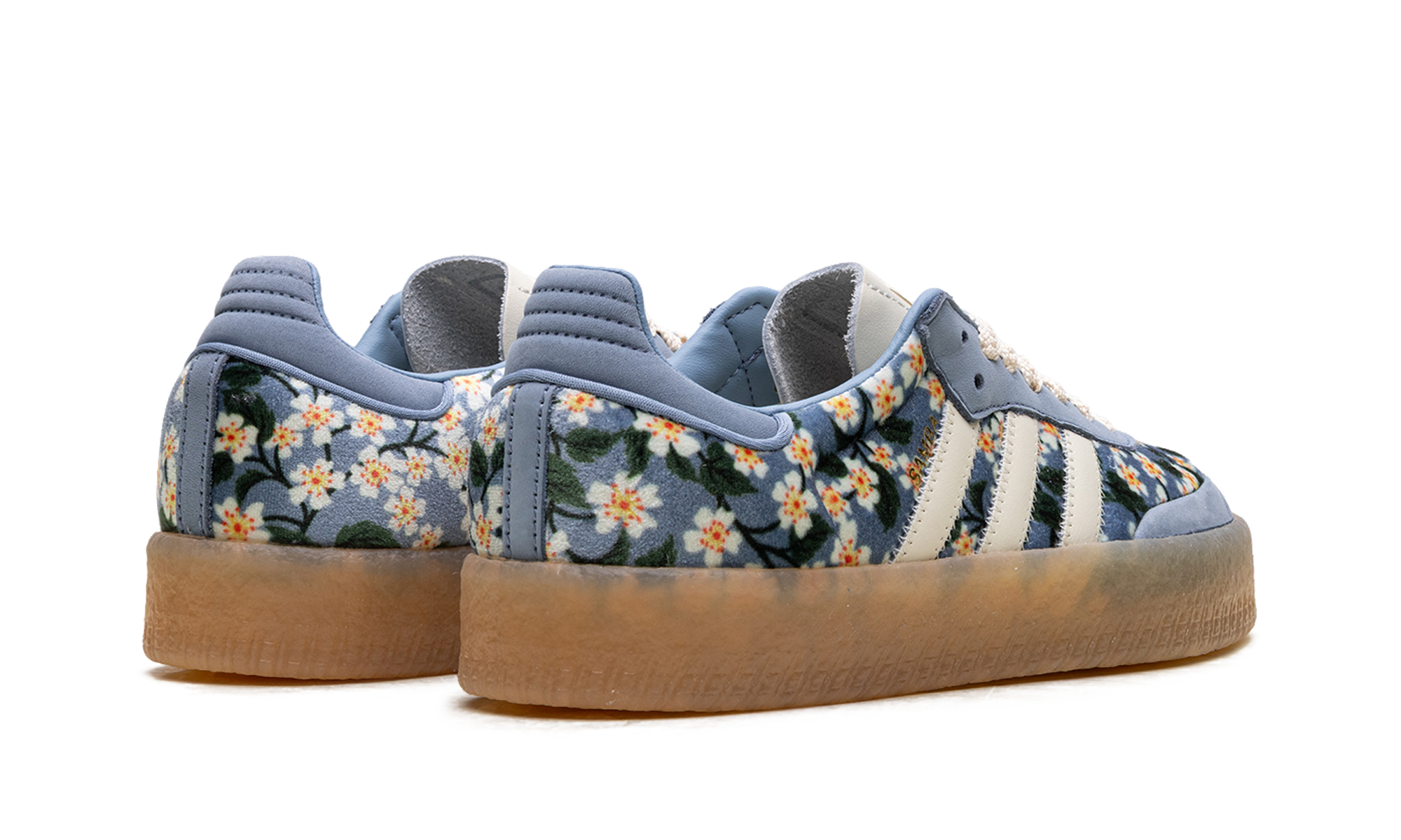 Sambae Women "Liberty London Floral Embroidery Blue Cream White"
