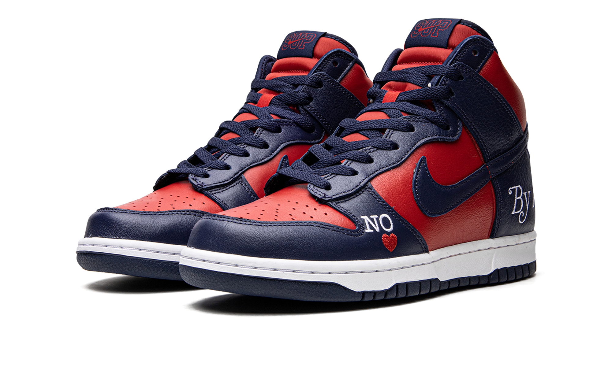 Sb Dunk High "Supreme - By Any Means - Navy/red"