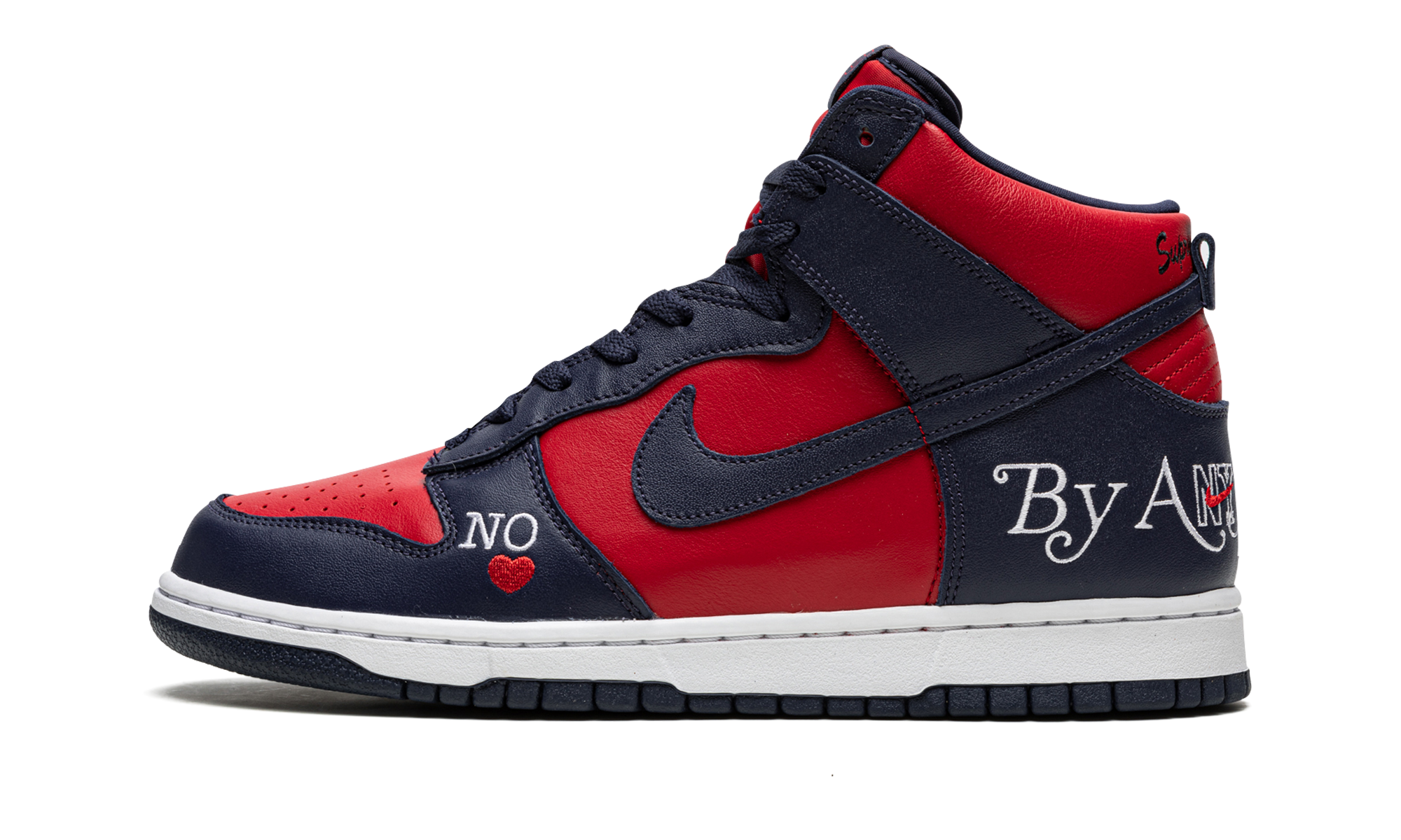 Sb Dunk High "Supreme - By Any Means - Navy/red"