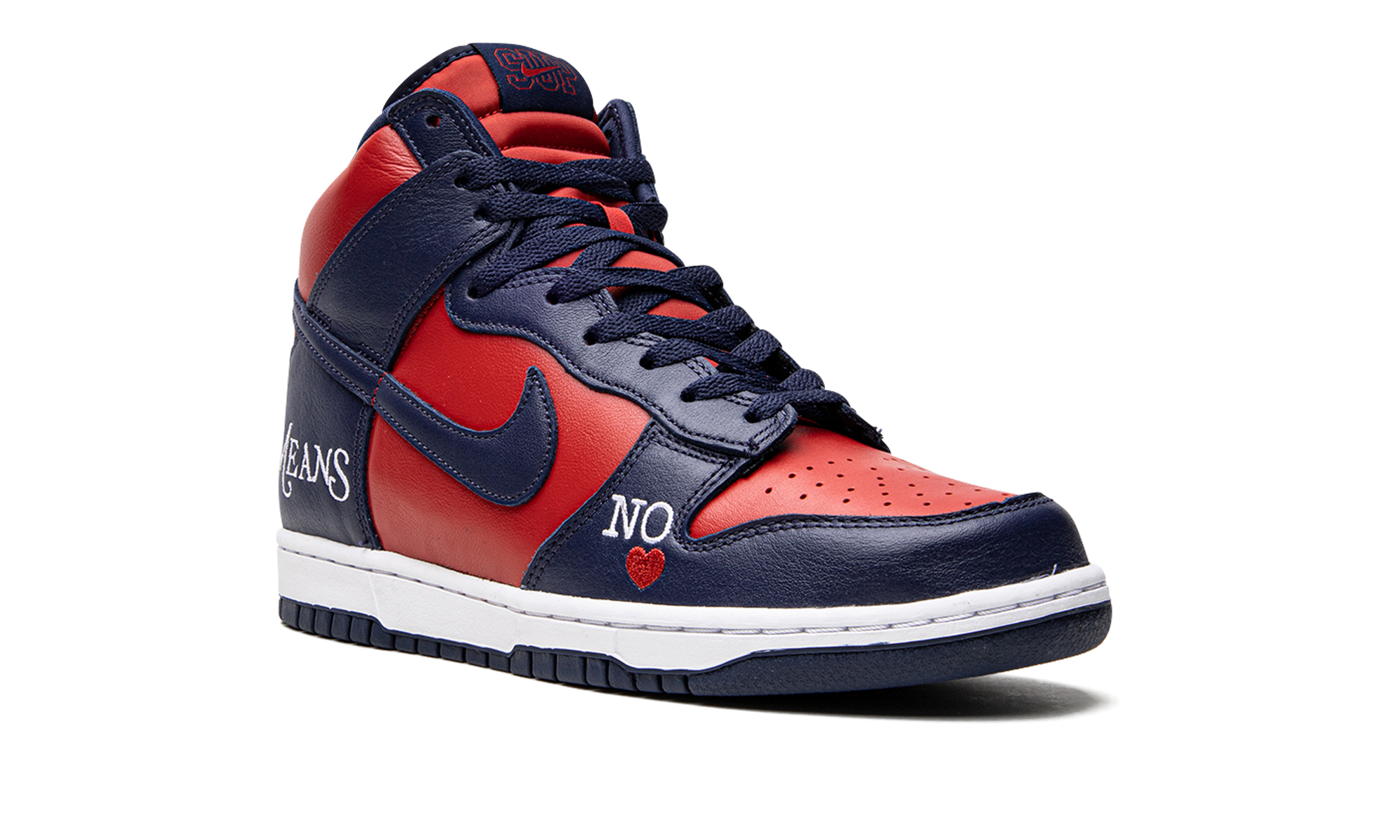 Sb Dunk High "Supreme - By Any Means - Navy/red"