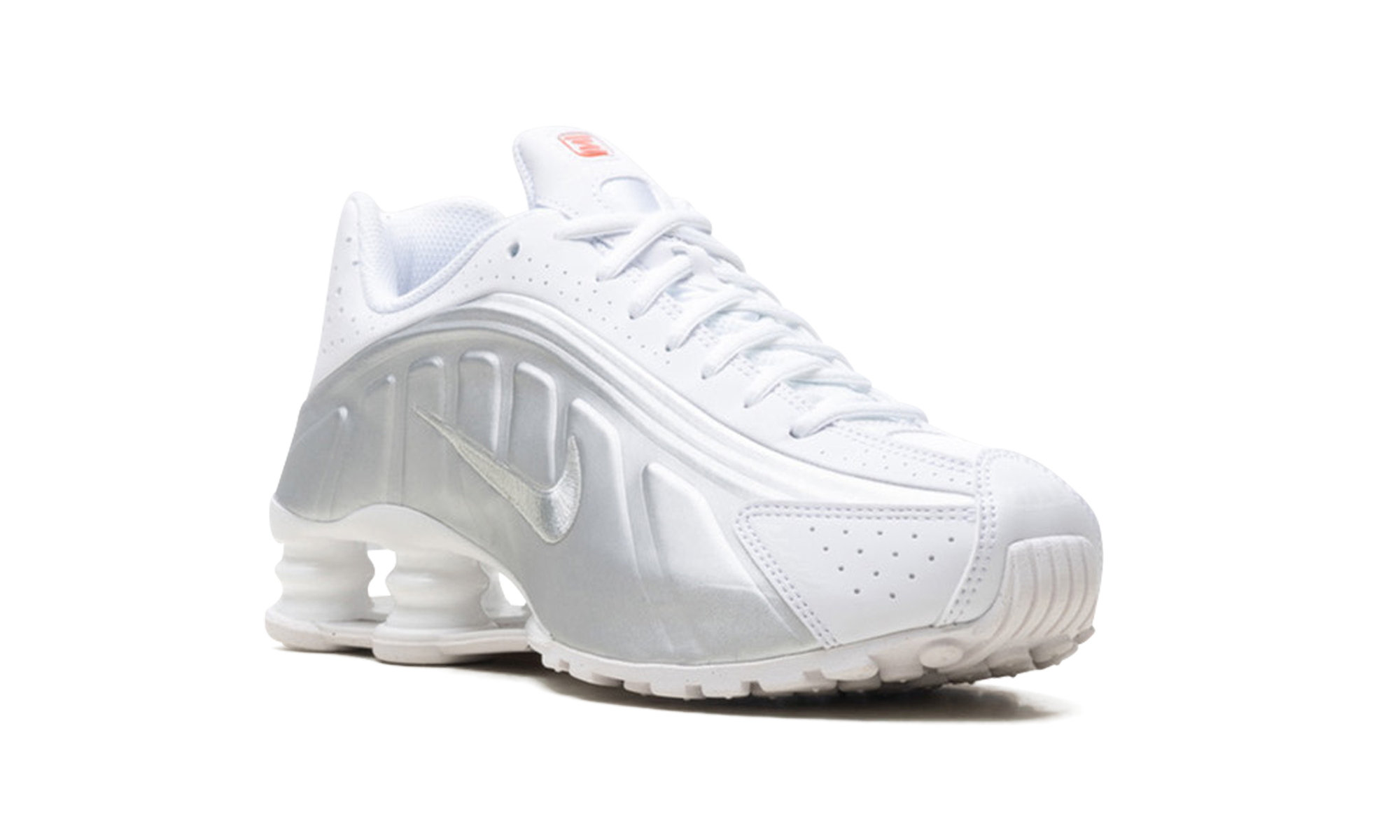 Shox R4 GS "White Bright Crimson Metallic Silver"