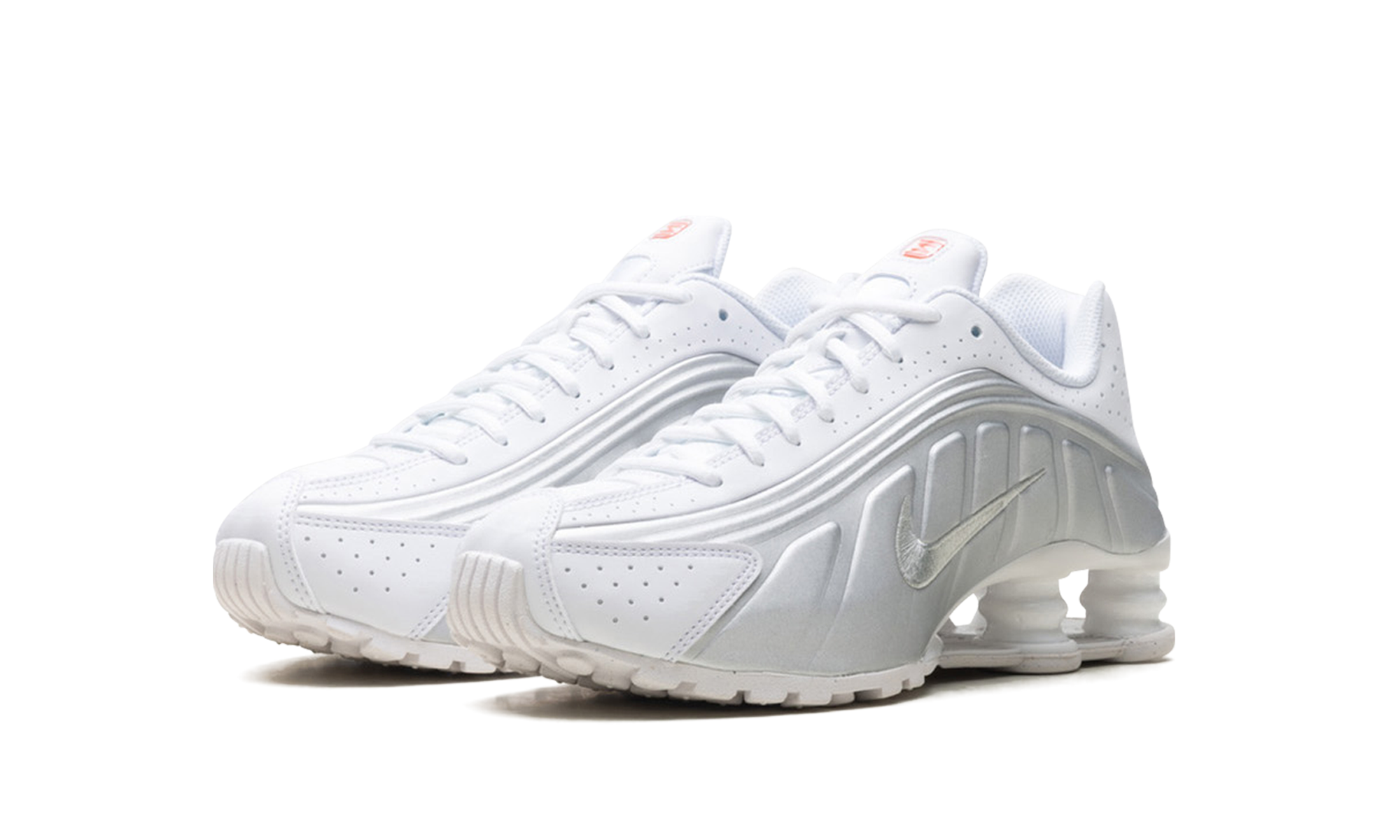 Shox R4 GS "White Bright Crimson Metallic Silver"