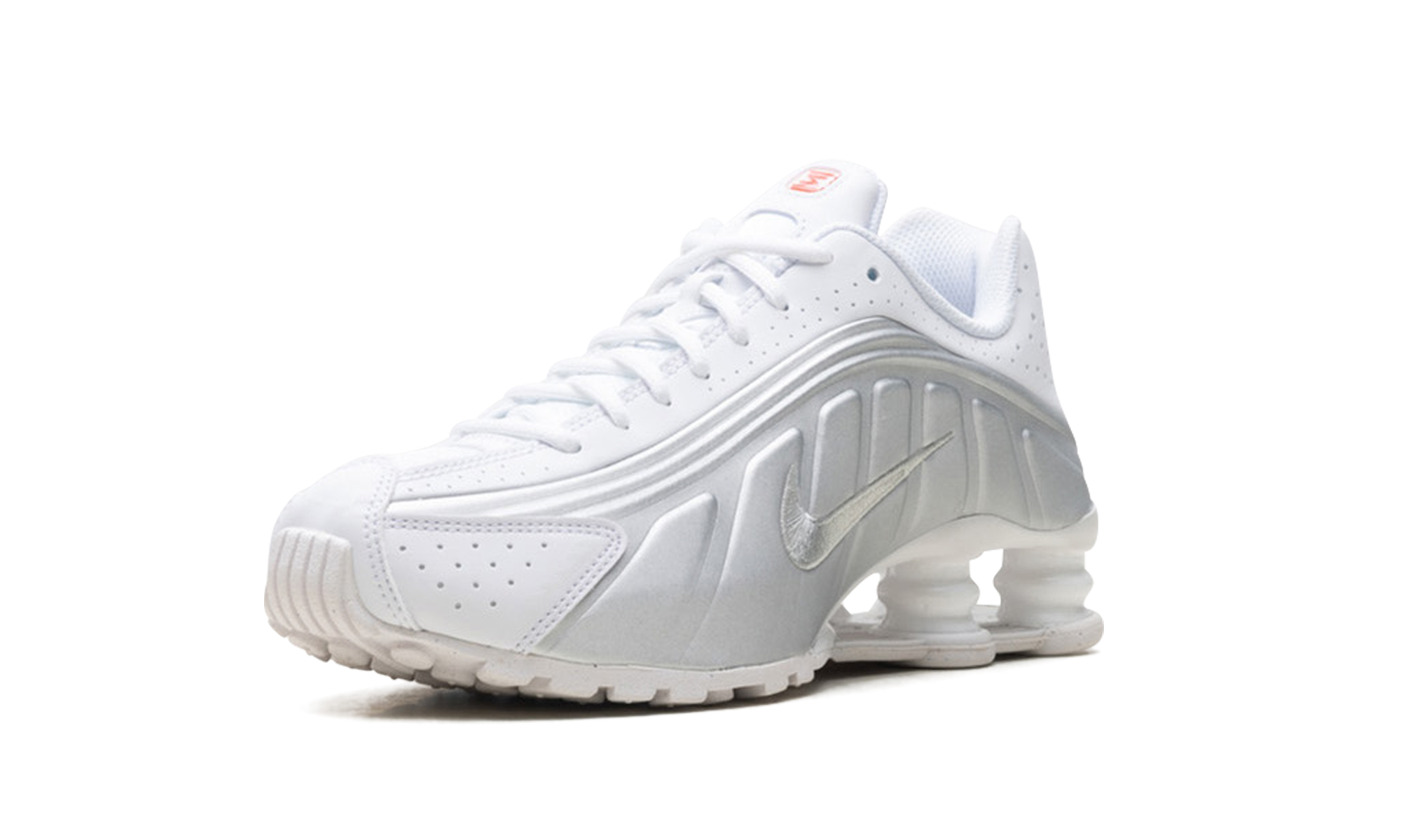 Shox R4 GS "White Bright Crimson Metallic Silver"