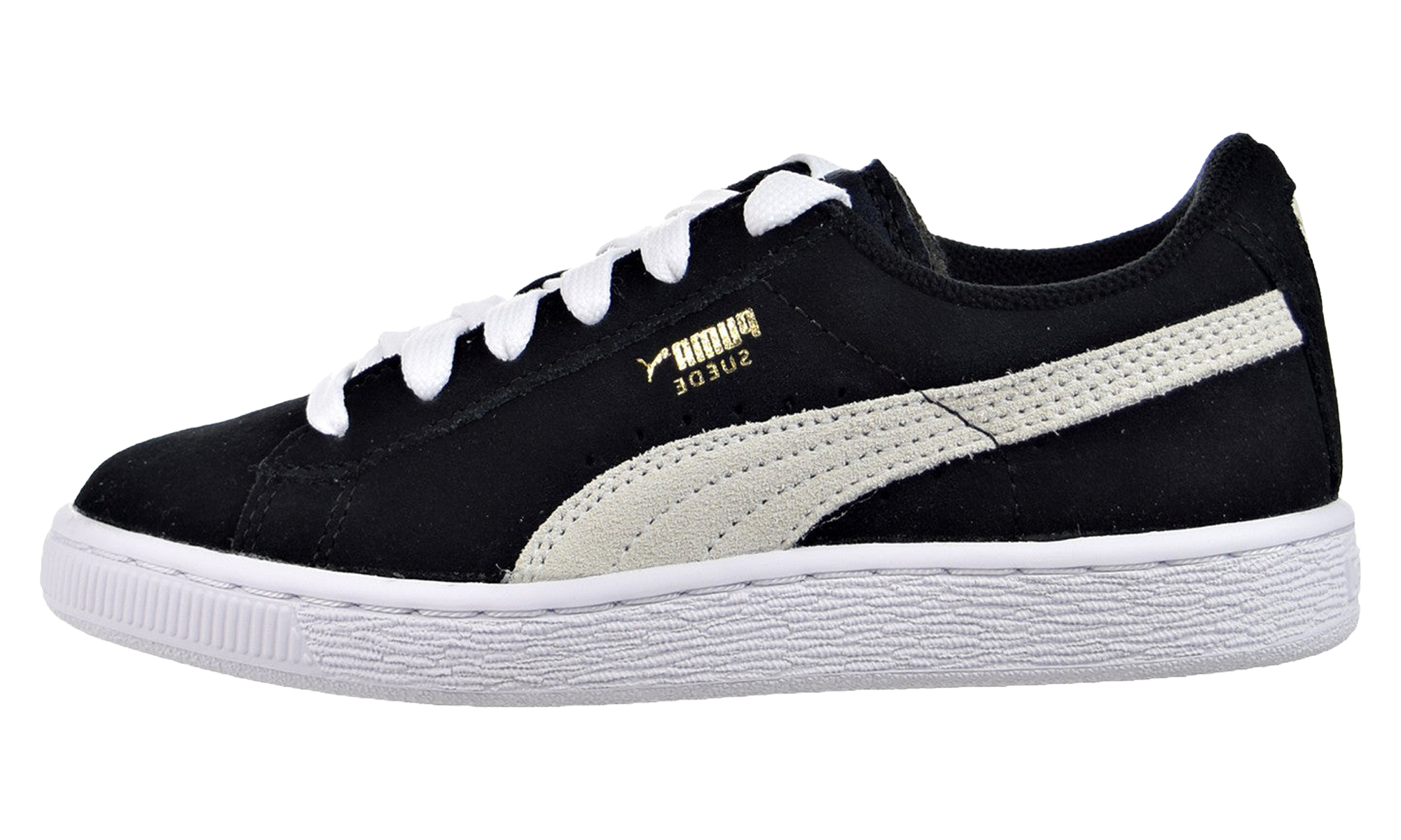 Suede Leisure Shoes Ps "Black / White"