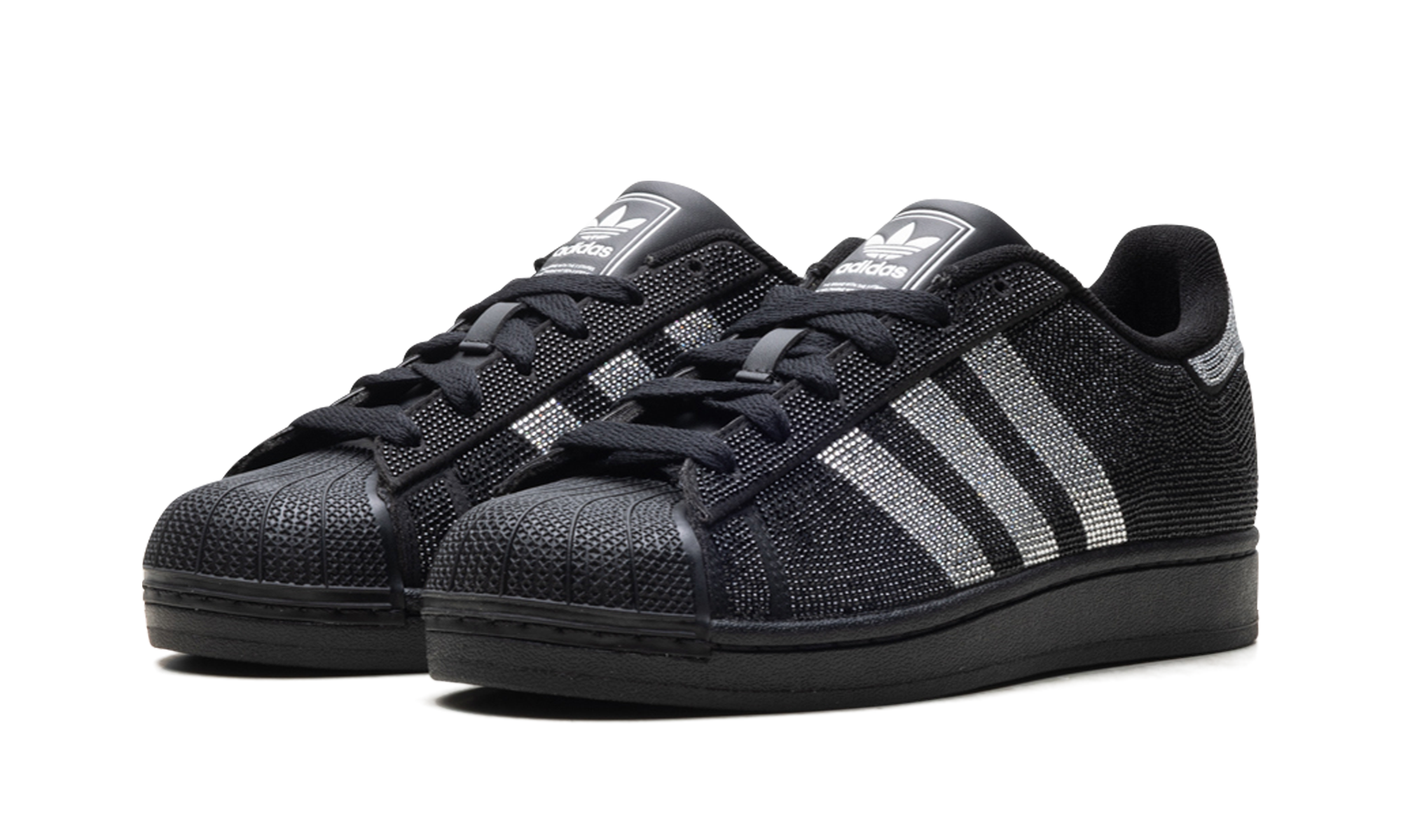 Superstar Ii Women "Rhinestone Black Silver"