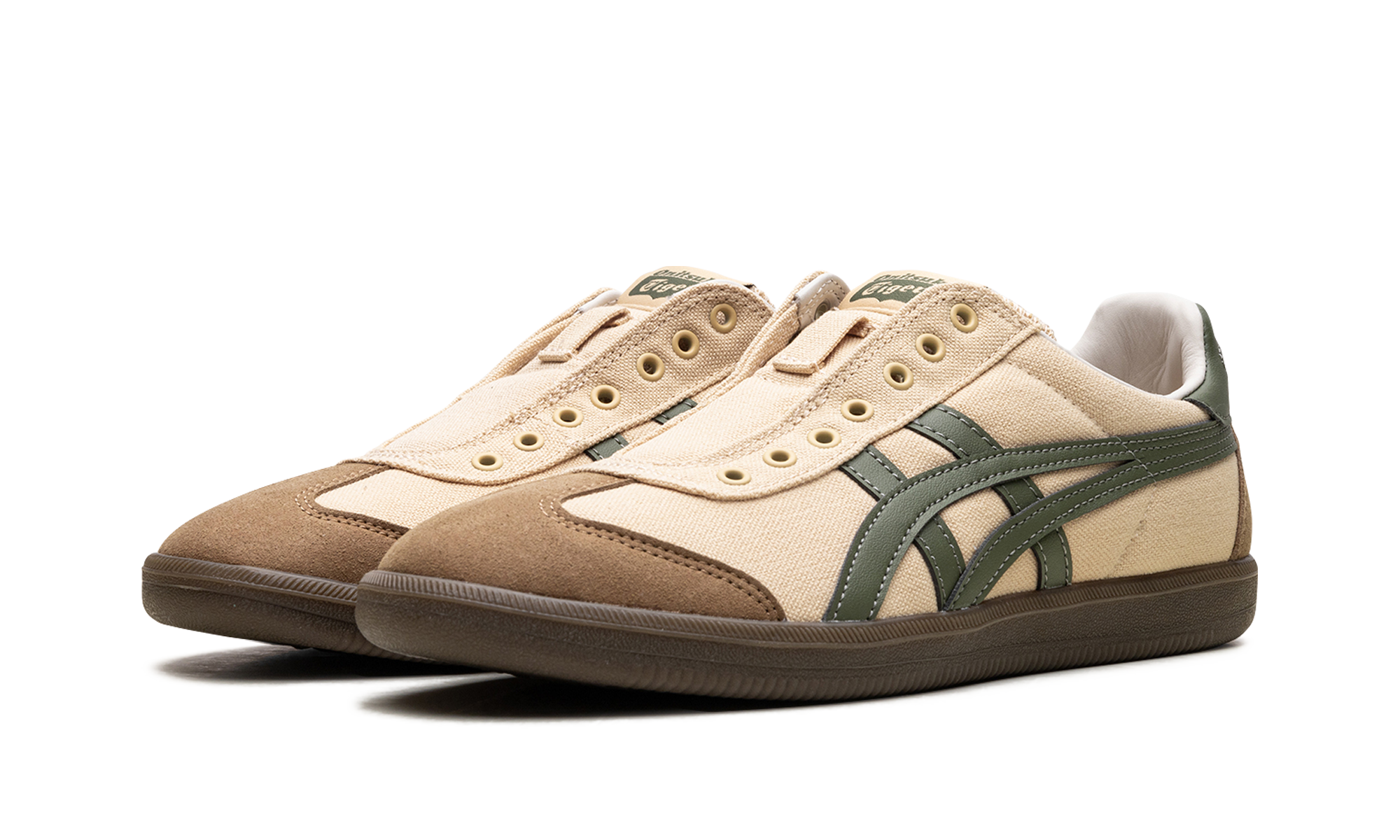 Tiger Tokuten Slip-On "Beige Brown Green"